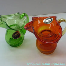 Load image into Gallery viewer, 1950s AMERICAN Matching Pair of Kanawha (Dunbar Glass) Green and Red Glass Jugs
