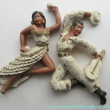 Load image into Gallery viewer, 1950s American Universal Statuary Company Wall Plaques Dancing Figures
