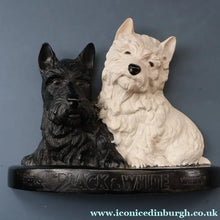 Load image into Gallery viewer, Vintage 1950s BLACK &amp; WHITE Scotch Whisky Scottie Dogs Bar Top Advertising Figure
