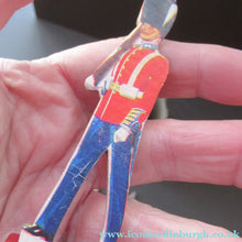 Load image into Gallery viewer, 1950s Box of Printed Card Toy Soldiers with Wooden Stands. MASCOT
