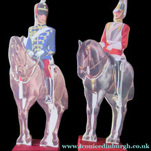 Load image into Gallery viewer, 1950s Box of Printed Card Toy Soldiers with Wooden Stands. MASCOT
