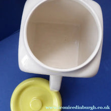 Load image into Gallery viewer, 1950s BRISTOL POTTERY Kitchen Canister or Storage Jar. Vintage Old Delft Tulip Design with Carrying Handle. SALT
