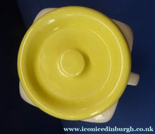 Load image into Gallery viewer, 1950s BRISTOL POTTERY Kitchen Canister or Storage Jar. Vintage Old Delft Tulip Design with Carrying Handle. SALT
