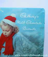 Load image into Gallery viewer, 1950s Cadbury's Biscuits Christmas Advertising Tin
