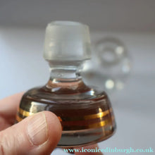 Load image into Gallery viewer, 1950s Chunky Hand-Blown Decanter Embellished with Cute Little Gold Stars
