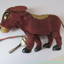 Load image into Gallery viewer, 1950s Alps Japan Clockwork Tinplate Wind Up Donkey

