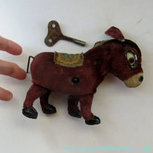 Load image into Gallery viewer, 1950s Alps Japan Clockwork Tinplate Wind Up Donkey
