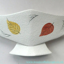 Load image into Gallery viewer, 1950s Crown Devon Amorphic Abstract Red and White Vase Autumn Leaves
