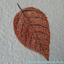 Load image into Gallery viewer, 1950s Crown Devon Amorphic Abstract Red and White Vase Autumn Leaves
