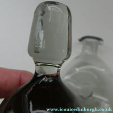 Load image into Gallery viewer, Vintage DANISH Holmegaard Art Glass Decanter by Per Lutken with Dimpled Side and Large Ball Stopper. DANICA Design
