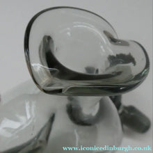 Load image into Gallery viewer, Vintage DANISH Holmegaard Art Glass Decanter by Per Lutken with Dimpled Side and Large Ball Stopper. DANICA Design
