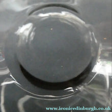 Load image into Gallery viewer, Vintage DANISH Holmegaard Art Glass Decanter by Per Lutken with Dimpled Side and Large Ball Stopper. DANICA Design
