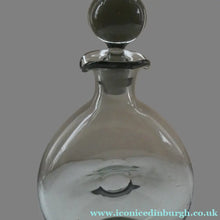 Load image into Gallery viewer, Vintage DANISH Holmegaard Art Glass Decanter by Per Lutken with Dimpled Side and Large Ball Stopper. DANICA Design
