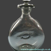 Load image into Gallery viewer, Vintage DANISH Holmegaard Art Glass Decanter by Per Lutken with Dimpled Side and Large Ball Stopper. DANICA Design
