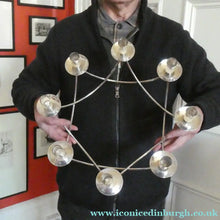 Load image into Gallery viewer, 1950s Vintage Danish Modernist Silver Plate Candelabra. Designed by Einar Dragsted
