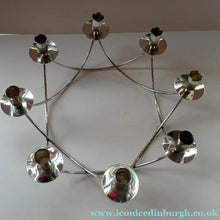 Load image into Gallery viewer, 1950s Vintage Danish Modernist Silver Plate Candelabra. Designed by Einar Dragsted

