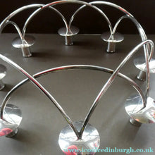 Load image into Gallery viewer, 1950s Vintage Danish Modernist Silver Plate Candelabra. Designed by Einar Dragsted
