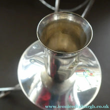 Load image into Gallery viewer, 1950s Vintage Danish Modernist Silver Plate Candelabra. Designed by Einar Dragsted
