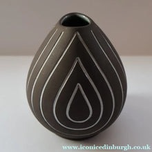 Load image into Gallery viewer, (B) 1950s DANISH Sgrafitto Vase. Designed by Helge Osterberg
