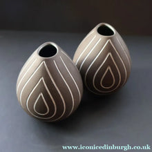 Load image into Gallery viewer, (B) 1950s DANISH Sgrafitto Vase. Designed by Helge Osterberg
