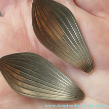 Load image into Gallery viewer, 1950s DANISH SILVER Leaf Pattern Clip-On Earrings. Designed by Eigil Jensen for Anton Michelsen 
