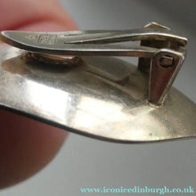 Load image into Gallery viewer, 1950s DANISH SILVER Leaf Pattern Clip-On Earrings. Designed by Eigil Jensen for Anton Michelsen 
