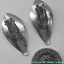 Load image into Gallery viewer, 1950s DANISH SILVER Leaf Pattern Clip-On Earrings. Designed by Eigil Jensen for Anton Michelsen 
