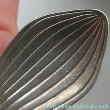Load image into Gallery viewer, 1950s DANISH SILVER Leaf Pattern Clip-On Earrings. Designed by Eigil Jensen for Anton Michelsen 
