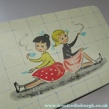 Load image into Gallery viewer, Delightful PAIR of Little Original 1950s Sweetie or Toffee Tins
