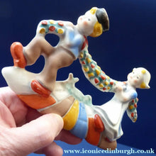 Load image into Gallery viewer, 1950s Nursery Wall Plaque Dutch Boy and Girl Carrying Garland of Tulips
