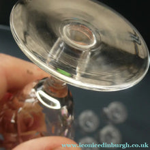 Load image into Gallery viewer, 1950s Edinburgh Crystal Set of Six Tiny Liqueur Glasses. 3 inches high
