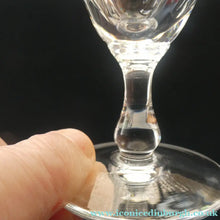 Load image into Gallery viewer, 1950s Edinburgh Crystal Set of Six Tiny Liqueur Glasses. 3 inches high - VINTAGE CRYSTAL GLASSES
