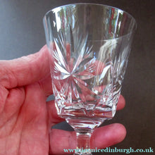 Load image into Gallery viewer, Vintage 1950s Edinburgh Crystal Star of Edinburgh White Wine Glasses
