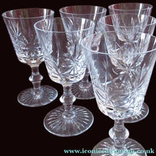 Load image into Gallery viewer, Vintage 1950s Edinburgh Crystal Star of Edinburgh White Wine Glasses
