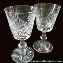 Load image into Gallery viewer, Vintage 1950s Edinburgh Crystal Star of Edinburgh White Wine Glassess
