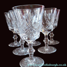 Load image into Gallery viewer, Vintage 1950s Edinburgh Crystal Star of Edinburgh White Wine Glasses
