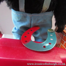 Load image into Gallery viewer, 1950s Blacksmith Bear Battery Tinplate Toy A1 Japanese
