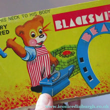 Load image into Gallery viewer, 1950s Blacksmith Bear Battery Tinplate Toy A1 Japanese

