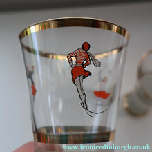 Load image into Gallery viewer, 1950s. Set of FIVE Good Quality Tall Schooners or Beer Glasses with Skaters
