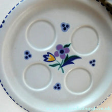 Load image into Gallery viewer, 1950s Floral POOLE POTTERY Set of Four Egg Cups &amp; Matching Stand

