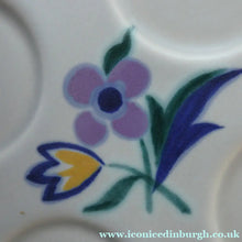 Load image into Gallery viewer, 1950s Floral POOLE POTTERY Set of Four Egg Cups &amp; Matching Stand
