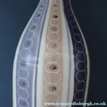 Load image into Gallery viewer, TALL 1950s Freeform Poole Bottle Vase by Alfred Rhead (PLC Pattern; 694 Shape). 14 1/4 inches
