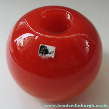 Load image into Gallery viewer, 1950s Glass Ball Candlestick, probably Swedish. Retailed by Wuidart Glass

