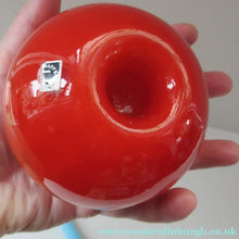 Load image into Gallery viewer, 1950s Glass Ball Candlestick, probably Swedish. Retailed by Wuidart Glass
