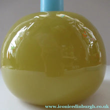 Load image into Gallery viewer, 1950s Glass Ball Candlestick, probably Swedish. Retailed by Wuidart Glass

