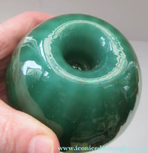 Load image into Gallery viewer, 1950s Glass Ball Candlestick, probably Swedish. Retailed by Wuidart Glass
