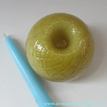 Load image into Gallery viewer, 1950s Glass Ball Candlestick, probably Swedish. Retailed by Wuidart Glass
