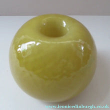 Load image into Gallery viewer, 1950s Glass Ball Candlestick, probably Swedish. Retailed by Wuidart Glass
