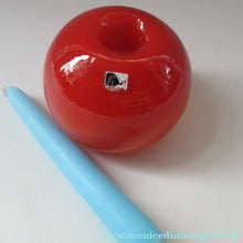 Load image into Gallery viewer, 1950s Glass Ball Candlestick, probably Swedish. Retailed by Wuidart Glass
