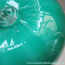 Load image into Gallery viewer, 1950s Glass Ball Candlesticks, probably Swedish. Retailed by Wuidart Glass
